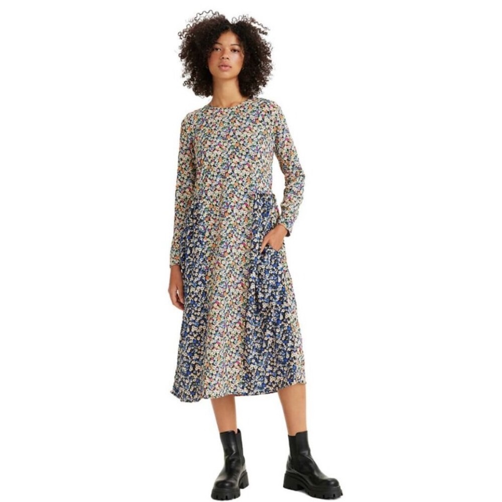 Levi's Prairie Floral Midi Long Sleeve Dress
